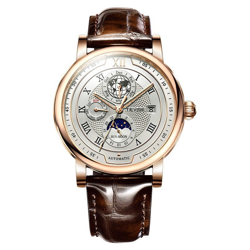 Men's Waterproof Moon Phase Automatic Mechanical Watch