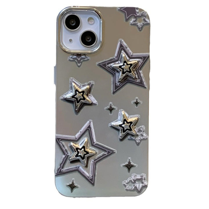 Electroplating Three-dimensional Sweet Cool Star Phone Case