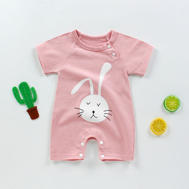 New Summer Baby''s One-piece Clothes Harbin Clothes Newborn Baby Cotton Short Sleeve thin  Crotch Crawling Clothes Wholesale