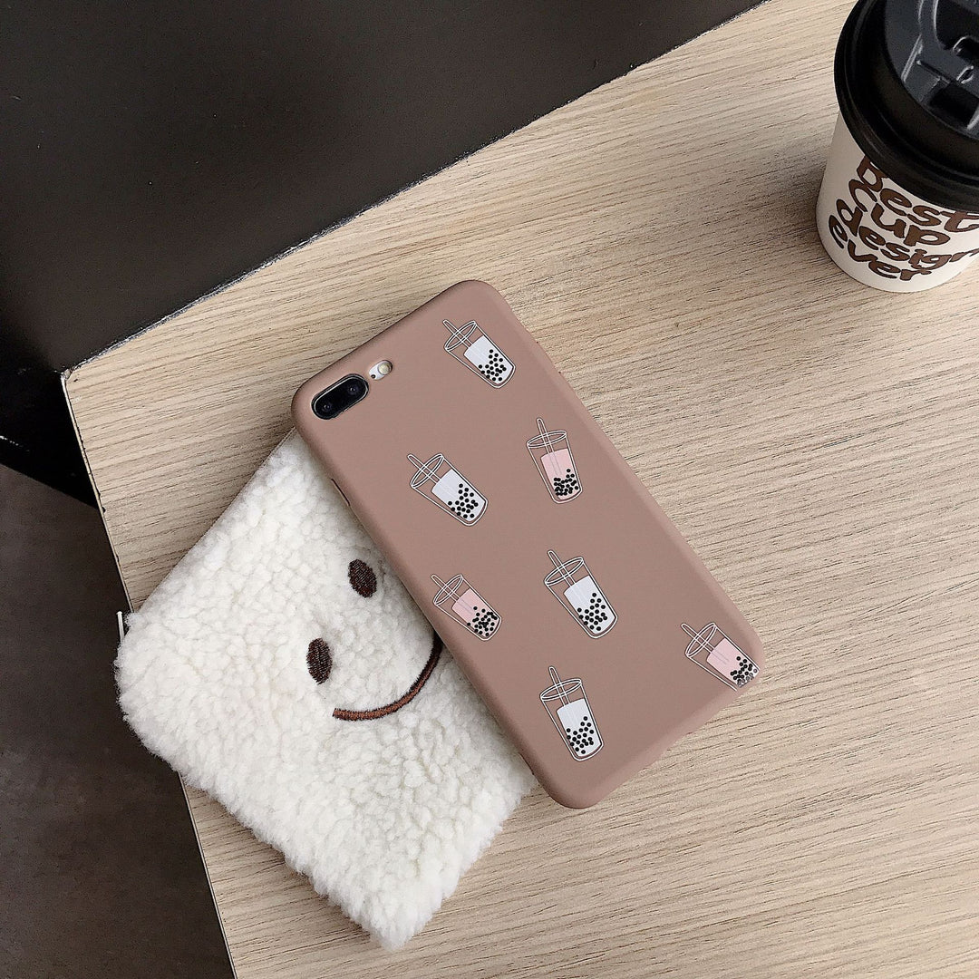 Pearl milk tea mobile phone case