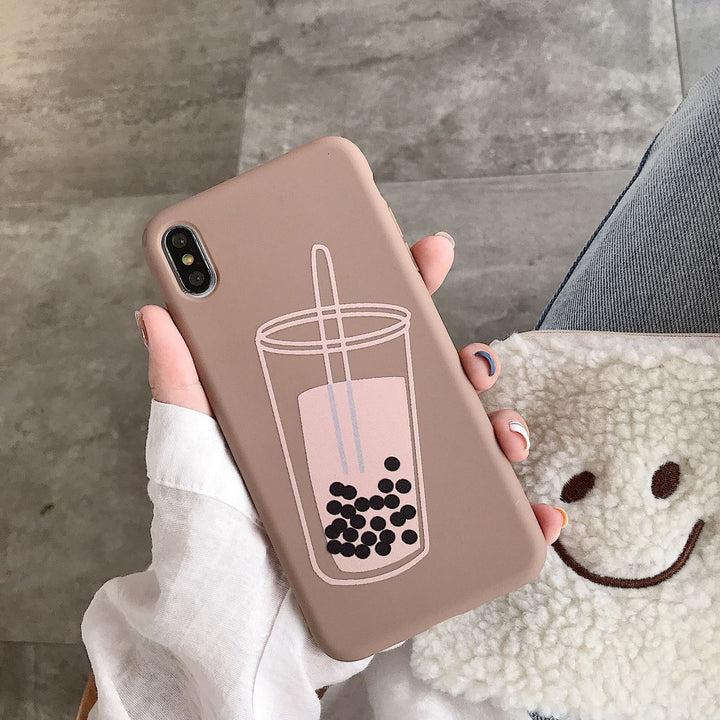 Pearl milk tea mobile phone case