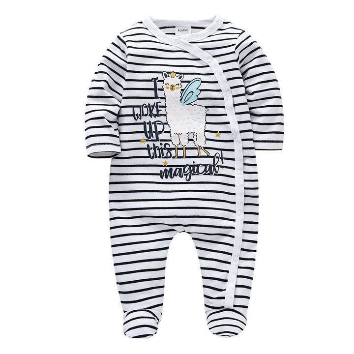 Baby long-sleeved cotton romper