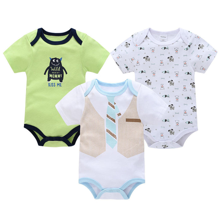 New short sleeve baby clothes