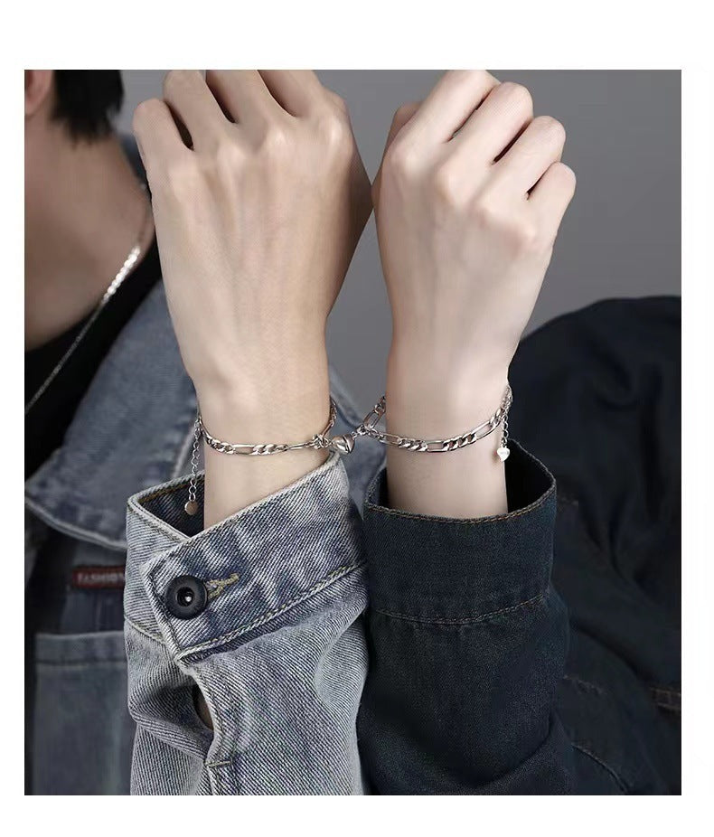 Niche High-grade Love Magnetic Couple Bracelet Pair