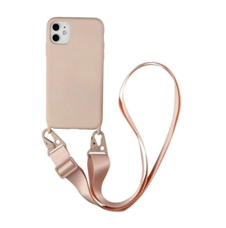 Compatible With Apple ,  Simple Solid Color Suitable For Back Mobile Phone Case Messenger Strap Shoulder Strap Lanyard