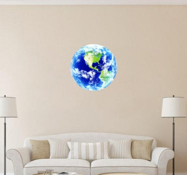 Glow in The Dark 3d Earth Wall Sticker Grand Global Transport global