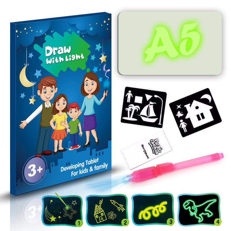 Educațional de desen jucărie Pad 3d Magic 8 Efecte ușoare Puzzle Board Sketchpad