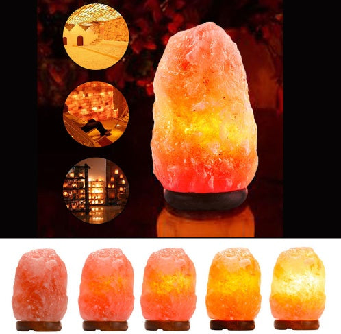 Crystal salt lamp socket lamp creative decoration gift rose salt lamp night light bedside lamp