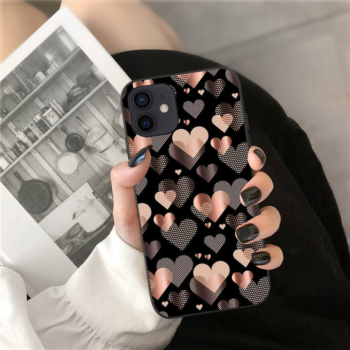 European And American Heart Printing Phone Case