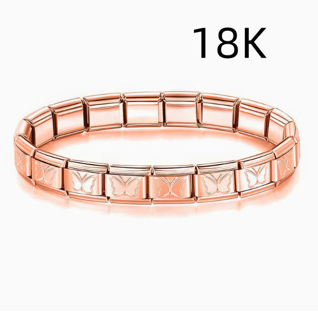 Fashion Bracelet Electroplated Stainless Steel Material Personalized Bracelet Removable