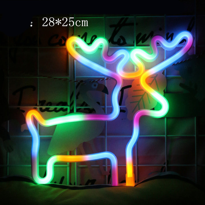 Lumini de neon decorative noaptea