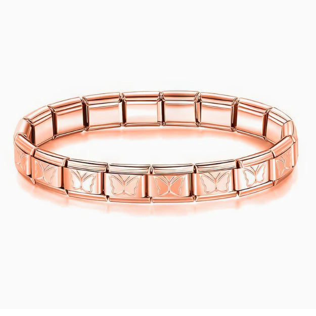 Fashion Bracelet Electroplated Stainless Steel Material Personalized Bracelet Removable