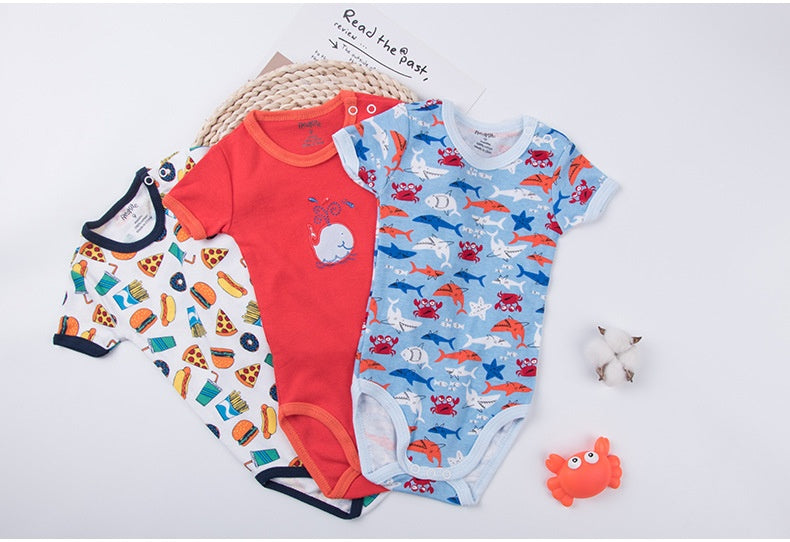 Cotton baby short sleeve bodysuit