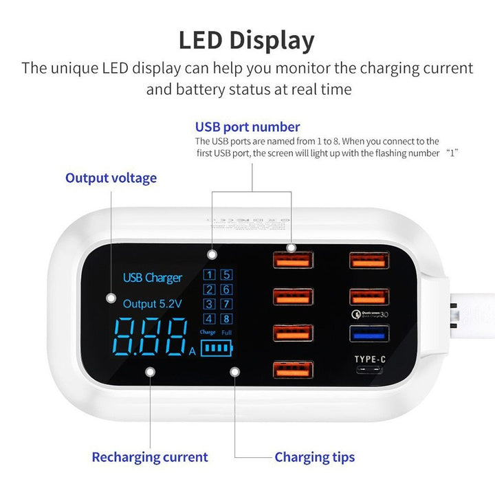 Stație de încărcare Smart USB obișnuită de încărcare 3.0