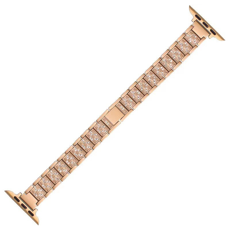 Three Beads Full Diamond Small Waist Strap Alloy Strap