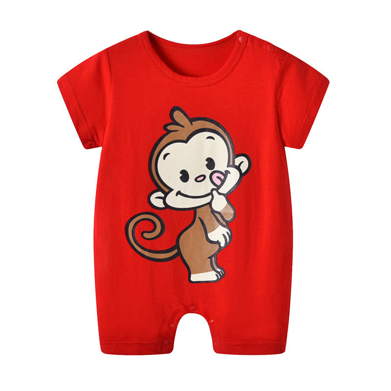 Baby one-piece clothes summer cotton