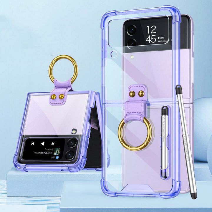 Suitable For Z Flip4 Mobile Phone Case Transparent Airbag Ring