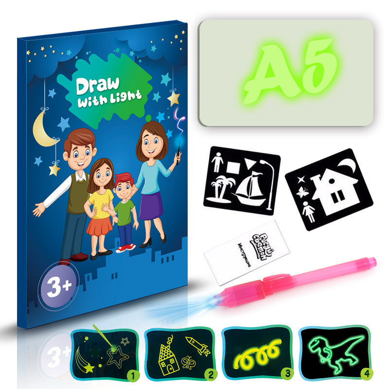 Educațional de desen jucărie Pad 3d Magic 8 Efecte ușoare Puzzle Board Sketchpad