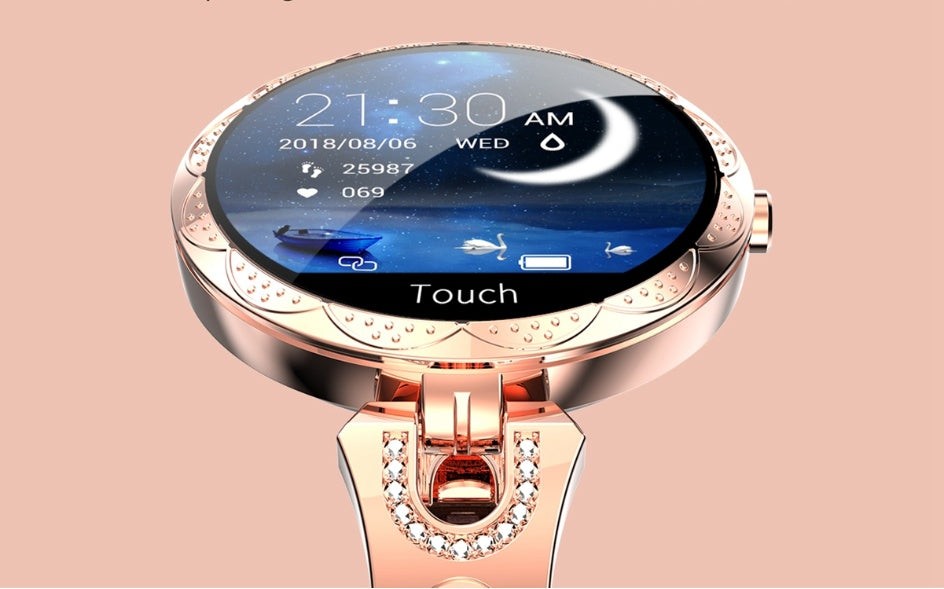 Fashion Women’s Smart Watch Dispouj de apă purtabil Monitor de frecvență cardiacă Smartwatch Sports for Women Ladies