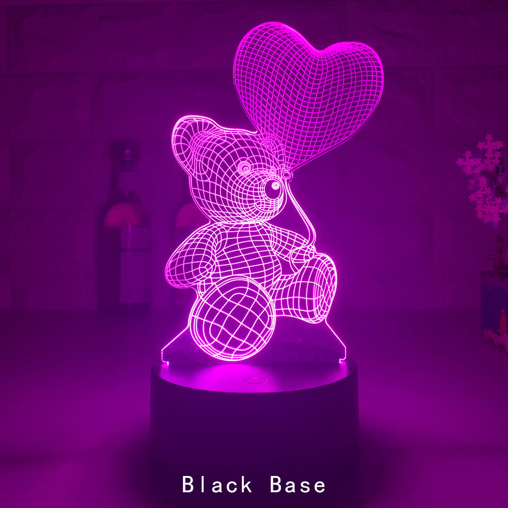 Lampa 3D lampă acrilică USB LED LED -uri de noapte neon Lampă de semn de Crăciun decorațiuni de Crăciun pentru dormitor pentru casă decor de ziua de valentine Cadouri de zi