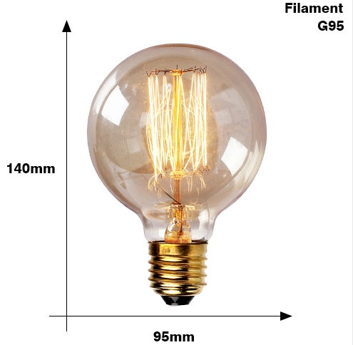 Bulb Edison E27 220V 40W ST64 A19 T45 G80 G95 G125 Iluminat cu fulg cu fulg incandescent