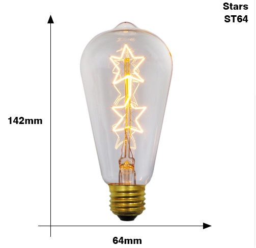 Bulb Edison E27 220V 40W ST64 A19 T45 G80 G95 G125 Iluminat cu fulg cu fulg incandescent