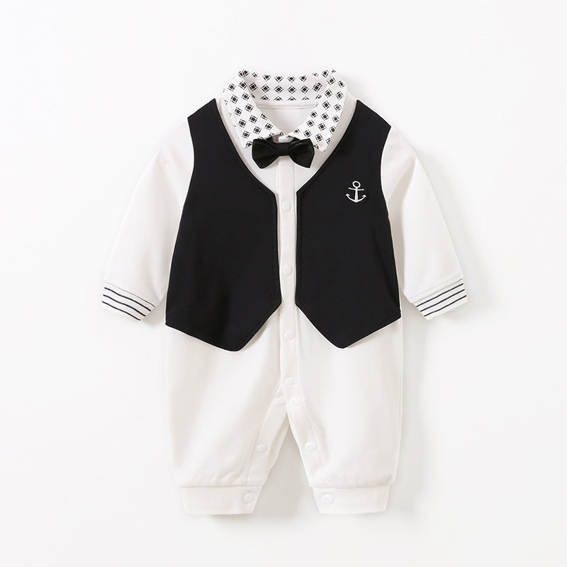 Gentleman's baby clothes long sleeve baby onesies