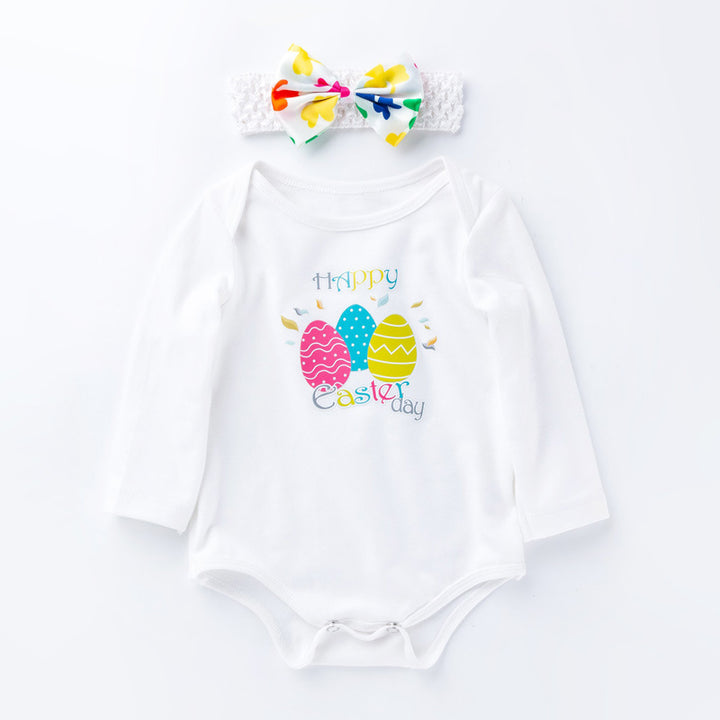 Easter Egg Long Sleeved Romper Tutu Suit