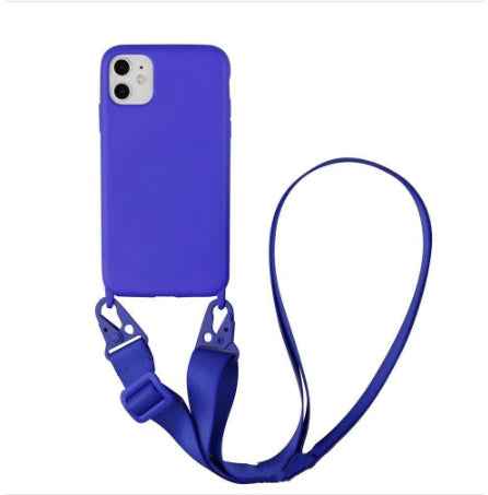 Compatible With Apple ,  Simple Solid Color Suitable For Back Mobile Phone Case Messenger Strap Shoulder Strap Lanyard