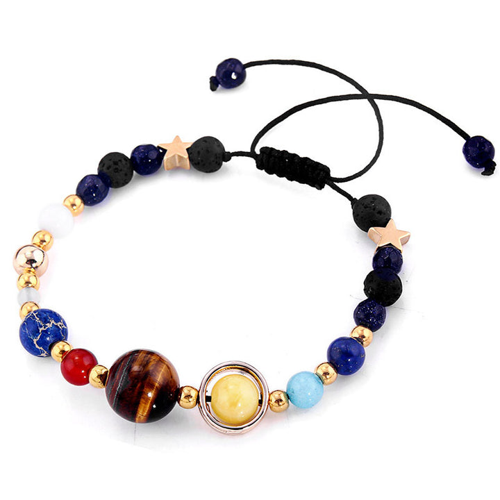 Fashion Universe Galaxy the Opt Planete Solar System Solar Star Star Natural Stone Beads Brățară Brățară