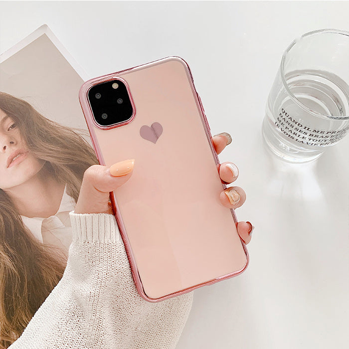 Luxury plating love phone case