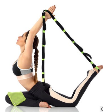 Yoga Stretch Strap Elasticity Yoga Strap with Multiple Grip Loops