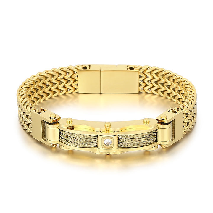 Fashion Creative New Gold Stainless Steel Men's Bracelet