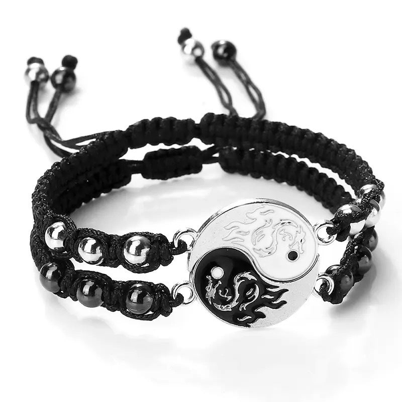 New Magnet Taiji Dragon Totem Yin And Yang Fashion Bracelet