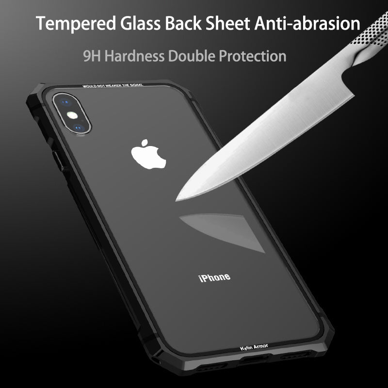 Transparent tempered glass phone case