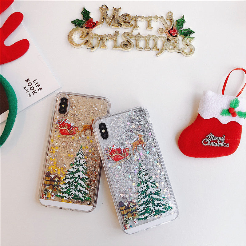 Compatible With  , Santa Claus Christmas Tree Quicksand Shell