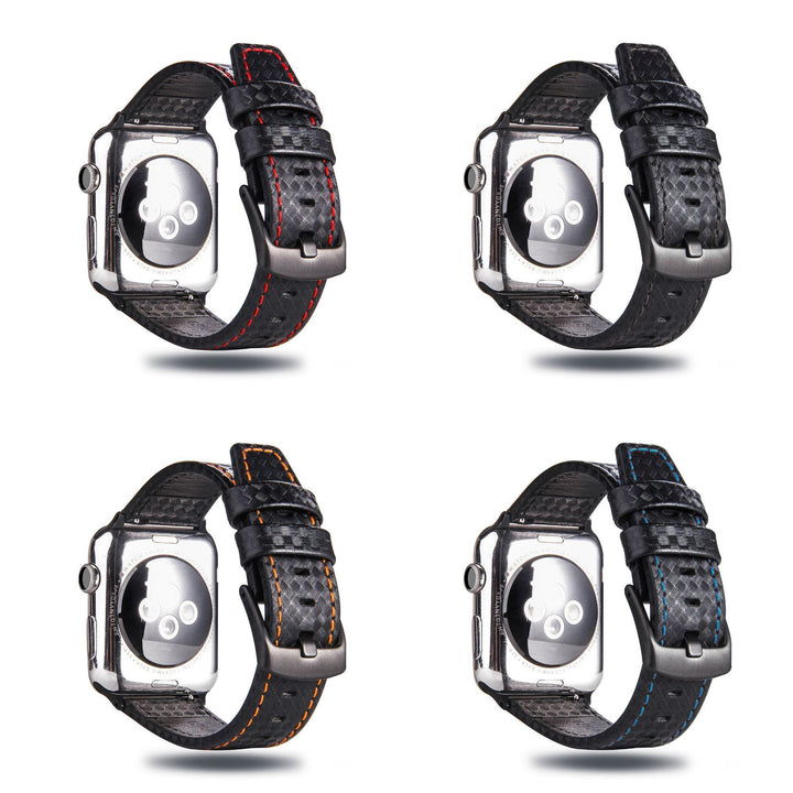 Compatible With  , High-end Carbon Fiber Leather Watch