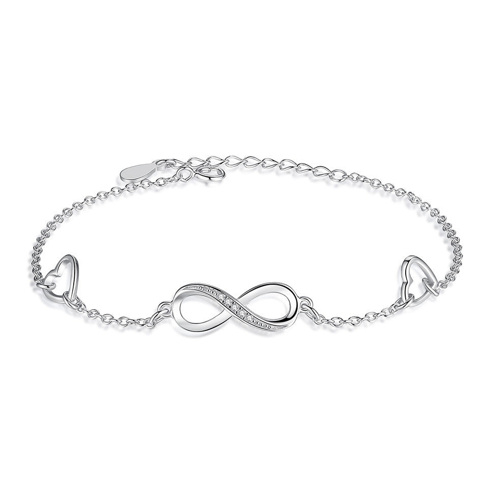 Sterling Silver Forever Love S925 Sterling Silver Brățară pentru iubită