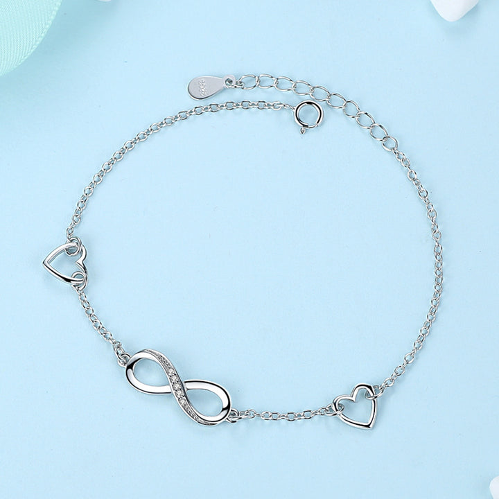 Sterling Silver Forever Love S925 Sterling Silver Brățară pentru iubită