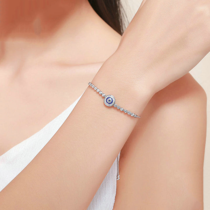 Fashion S925 Sterling Silver Demon Eye Bracelet