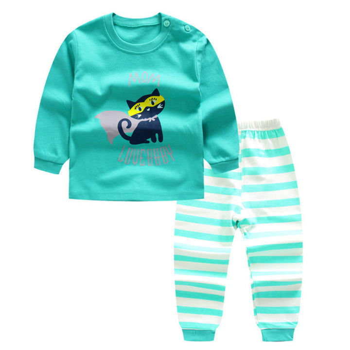 Children's Home Wear Long Sleeve Baby Thermal Pajamas Baby Underwear Set Kids