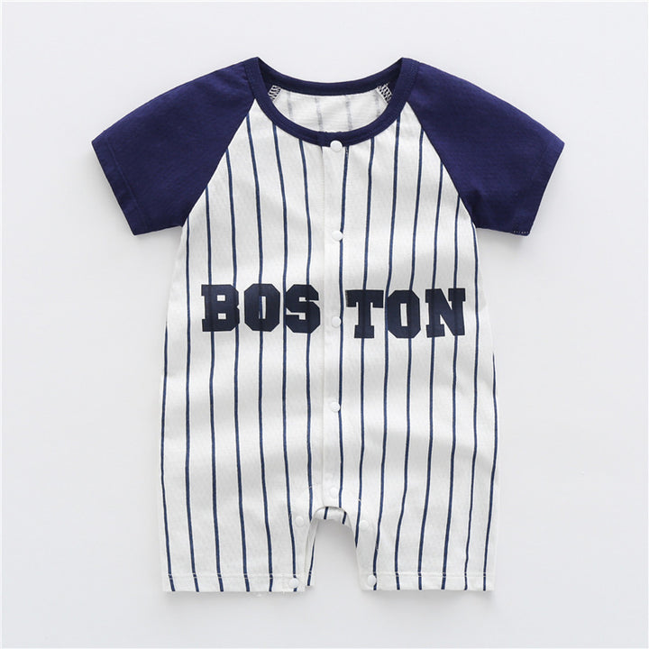 Baby One-piece Clothes Summer Thin Boy Baby Romper Pure Cotton