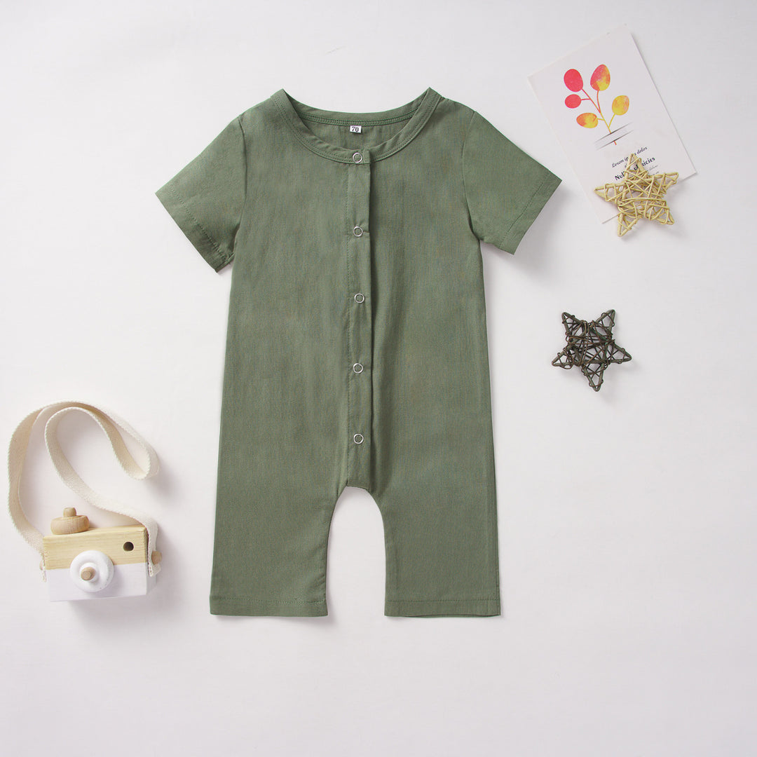 Newborn Cotton Clothes Button Romper One-Piece