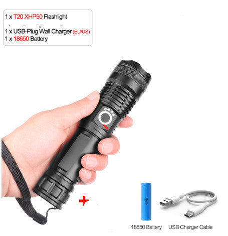 USB Charging Zoom P50 Flashlight