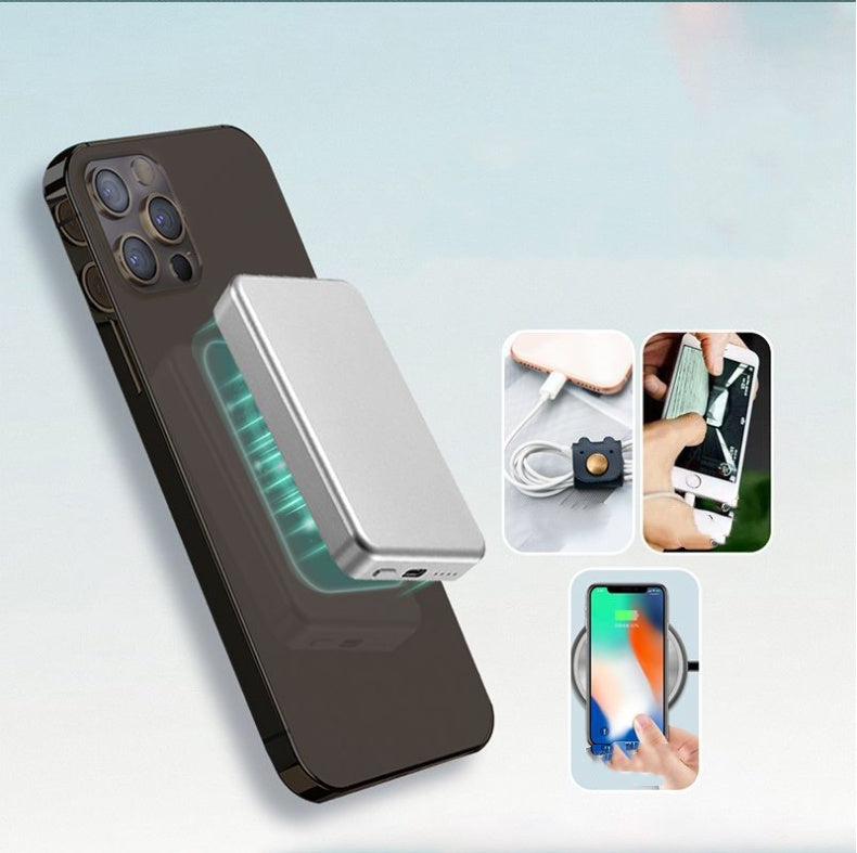 Applicable To12 Wireless Magnetic Charging Power Bank Mobile Power Supply