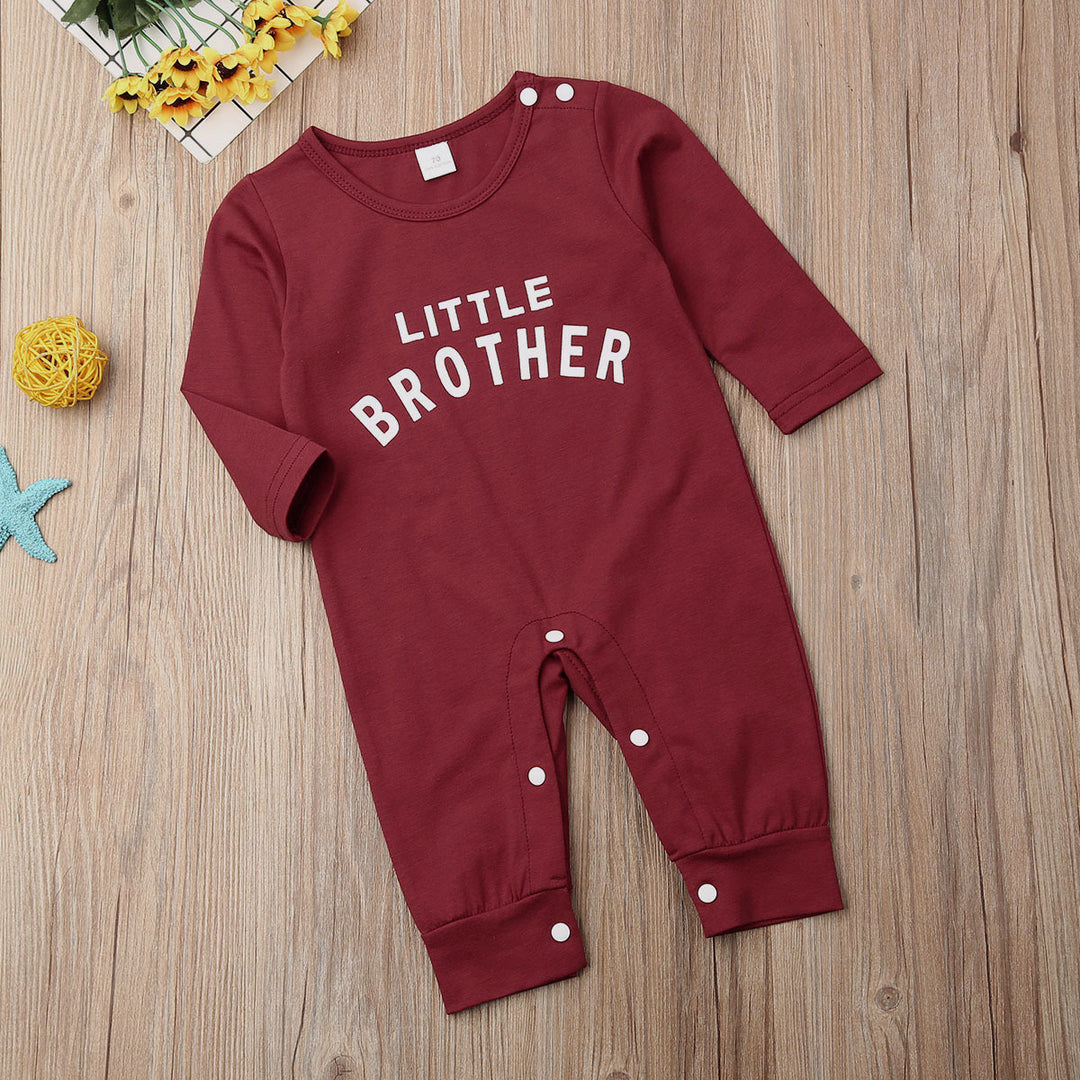 Male Alphabet Long Sleeved Romper Newborn Baby Jumpsuit Female Baby Casual Romper