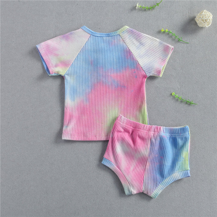 Baby Summer Tie Dyed Clothing Toddler Boys Girls Knitted Sho