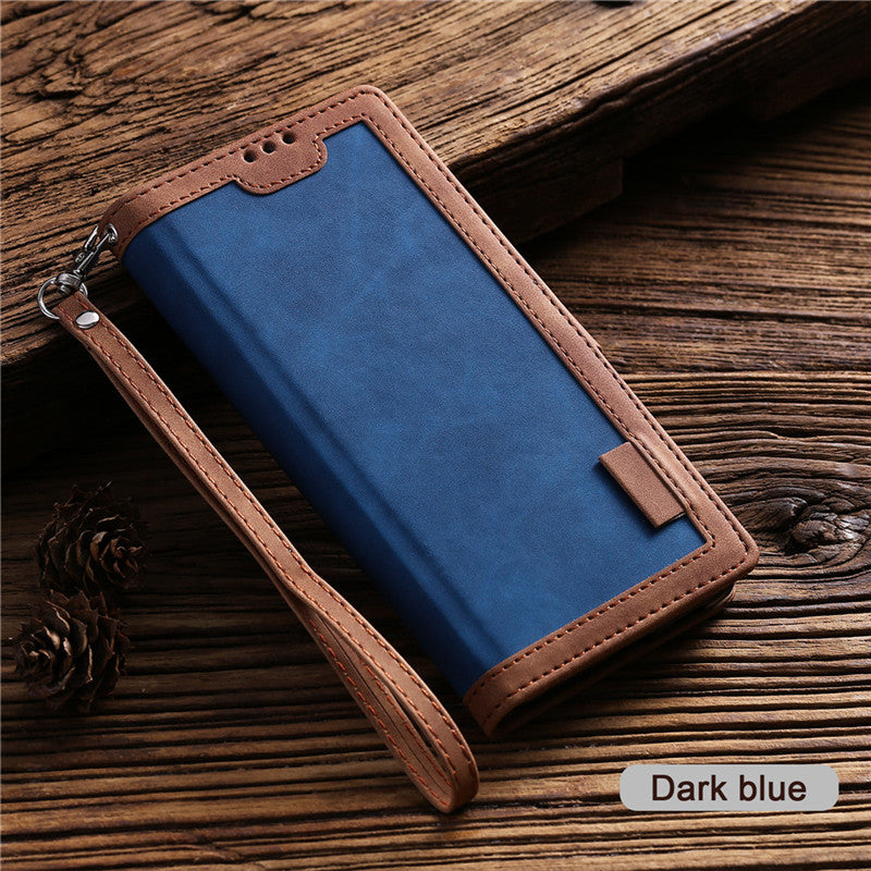 Phone Case Retro Stitching Leather Case