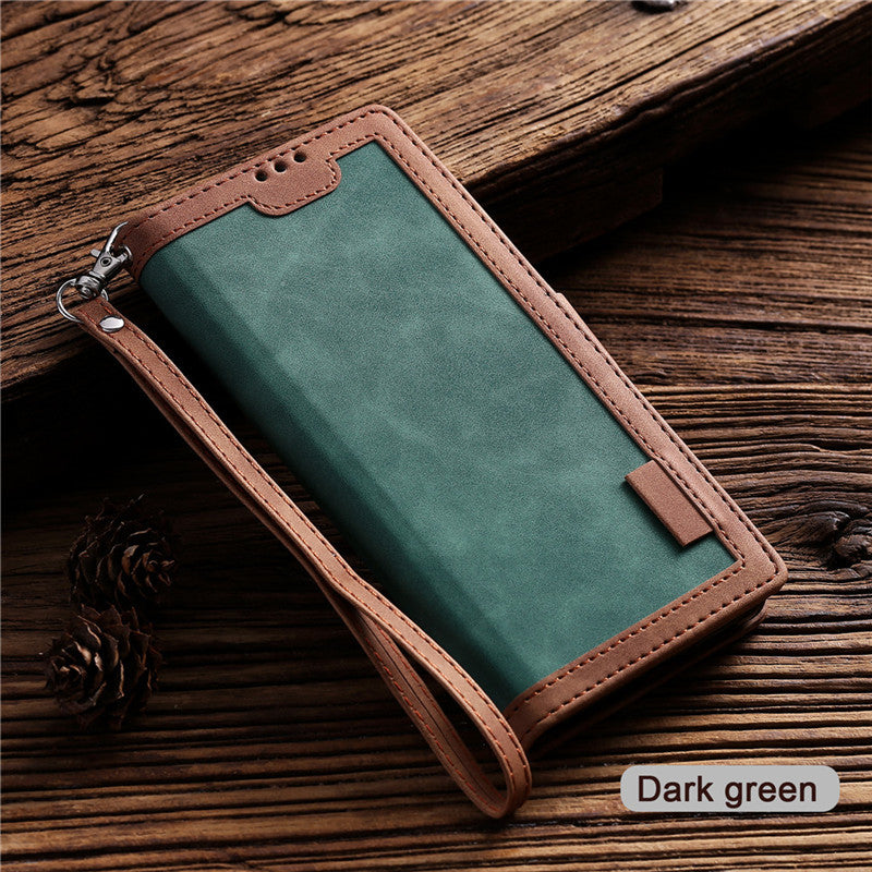 Phone Case Retro Stitching Leather Case