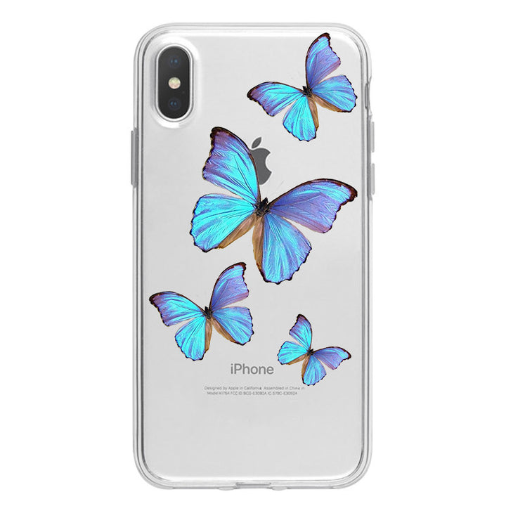 Compatibil cu Apple, Blue Butterfly Apple Apple Carcasă transparentă